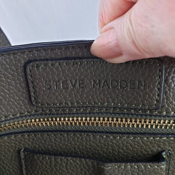 Steve Madden Womens Olive Green Large Tote Bag Tassel - Picture 7 of 7